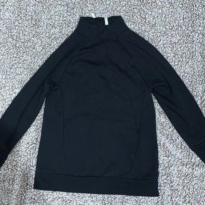 Black ZAYLEE Funnel neck Sweatshirt SWEATER Fabletics BACK ZIPPER tunic